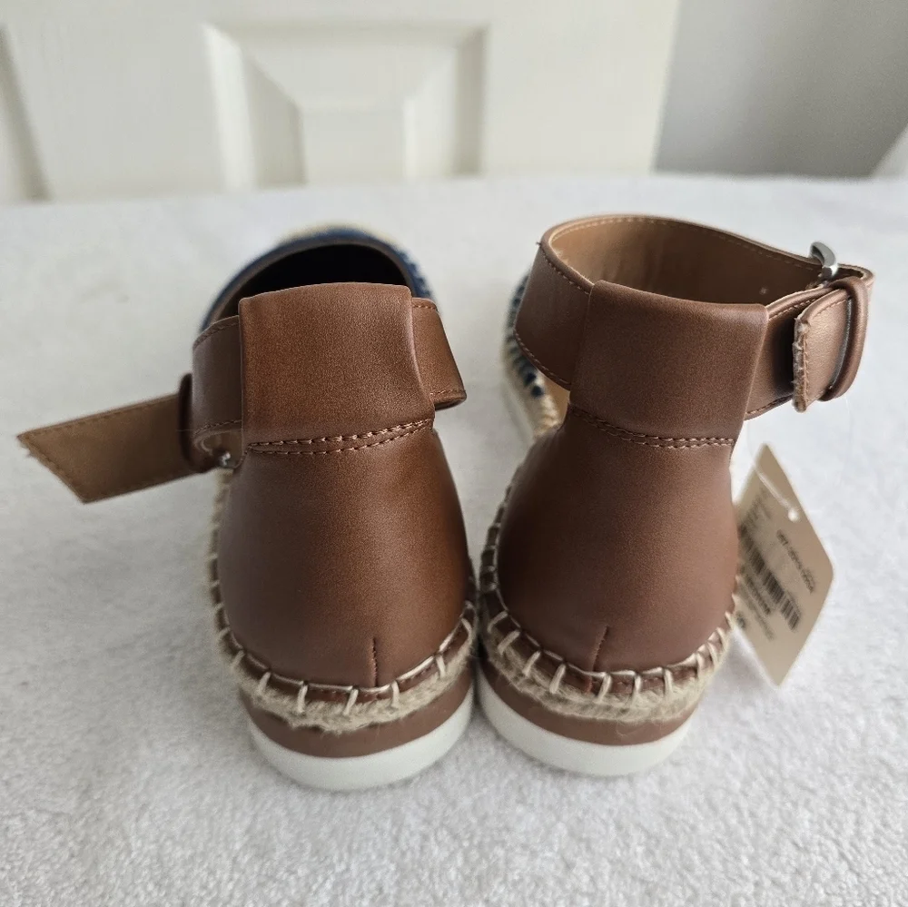 Ana Carrie Denim Espadrille Sandals Size 6M